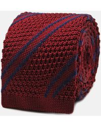 Gutteridge - Corbata De Punto Con Rayas Diagonales, Talla - Lyst