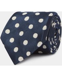 Gutteridge - Makro seidenkrawatte mit polka-dot-muster - Lyst