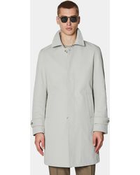 Gutteridge - Imperméable Simple Boutonnage En Coton Mélangé - Lyst