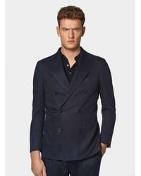 Gutteridge - Americana De Traje De Doble Botonadura De Algodón Y Lino, Talla - Lyst