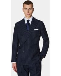 Gutteridge - Zweireihige Anzugjacke Aus Gestreifter Wolle - Lyst