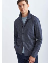 Gutteridge - Hemdjacke Aus Baumwolle Und Leinen Mit Denim-Effekt - Lyst