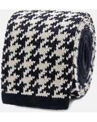Gutteridge - Corbata De Punto De Lana Pied De Poule, Talla - Lyst