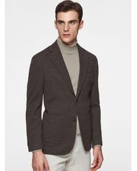 Gutteridge - Americana Sin Forro De Jersey De Lana Y Algodón, Talla - Lyst