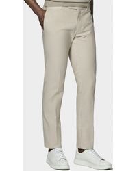 Gutteridge - Pantalón Seersucker En Mezcla De Algodón A Rayas, Talla - Lyst