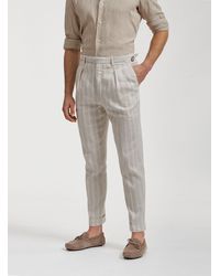 Pantalones plisados de algodón escarchado Gutteridge de hombre de color  Negro | Lyst