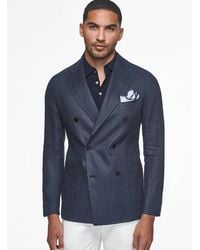 Gutteridge - Americana De Lino Puro Con Doble Botonadura, Talla - Lyst