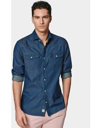 Gutteridge - Camisa Chambray Western De Algodón, Talla - Lyst