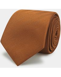 Gutteridge - Corbata de seda en espiga - Lyst