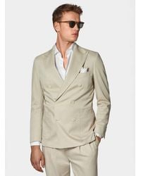 Gutteridge - Americana De Traje De Doble Botonadura De Algodón Y Lino, Talla - Lyst