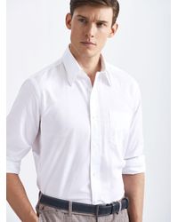 Gutteridge - Comfort button-down-kragenhemd aus baumwolle und leinen - Lyst