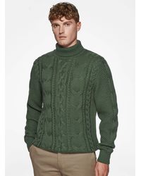 Gutteridge - Punto De Cuello Alto En Mezcla De Lana Con Trenza, Talla - Lyst