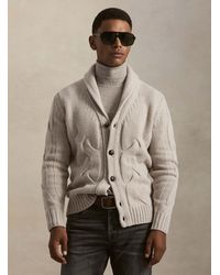Gutteridge - Cardigan Sciallato Con Treccia - Lyst