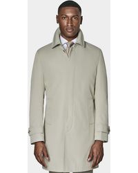 Gutteridge - Imperméable À Simple Boutonnage En Coton Mélangé - Lyst