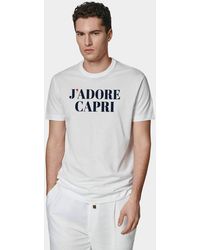 Gutteridge - Camiseta De Algodón Supima Con Estampado Capri, Talla - Lyst