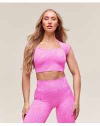 GYMSHARK - Adapt Animal X Whitney Seamless Crop Top - Lyst