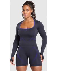 GYMSHARK - Apex Lift Seamless Long Sleeve Crop Top - Lyst