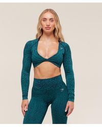 GYMSHARK - Adapt Animal Long Sleeve Crop Top - Lyst