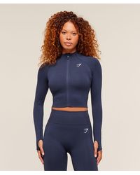 GYMSHARK - Vital Seamless Midi Zip 2.0 Pullover - Lyst