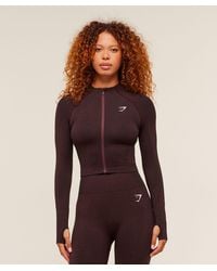 GYMSHARK - Vital Seamless Midi Zip 2.0 Pullover - Lyst