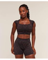 GYMSHARK - Adapt Houndstooth Midi Top - Lyst