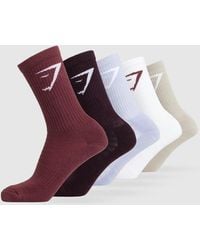 GYMSHARK - Crew Socks 5Pk - Lyst