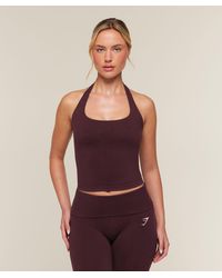 GYMSHARK - Cottonmove Halterneck Top - Lyst