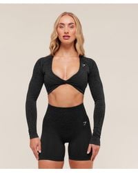 GYMSHARK - Adapt Animal Long Sleeve Crop Top - Lyst