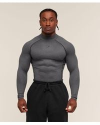 GYMSHARK - Element Baselayer Mock Neck Long Sleeve T-Shirt - Lyst