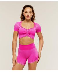 GYMSHARK - Blush Seamless Short Sleeve Top - Lyst