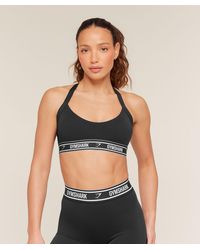 GYMSHARK - Light Support Halter Neck Logo Sports Bra - Lyst