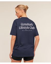 GYMSHARK - Lifestyle Club Graphic Short Sleeve T-Shirt - Lyst