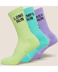 GYMSHARK - Running Graphic Performance Crew Sock 3Pk - Lyst