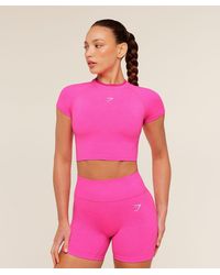 GYMSHARK - Interval Seamless Short Sleeve Crop Top - Lyst