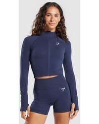 GYMSHARK - Vital Seamless 2.0 Midi Zip Up Jacket - Lyst