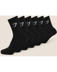 GYMSHARK - Crew Socks 6Pk - Lyst