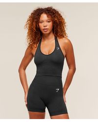 GYMSHARK - Vital Halter Neck Tank With Shelf - Lyst
