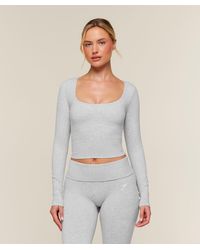 GYMSHARK - Cottonmove Midi Long Sleeve Top - Lyst