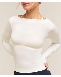 GYMSHARK - Everyday Seamless Wide Neck Long Sleeve Top - Lyst