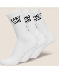 GYMSHARK - Running Graphic Performance Crew Sock 3Pk - Lyst