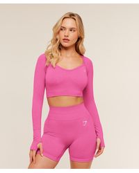 GYMSHARK - Vital Sweetheart Neck Crop Top - Lyst