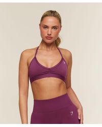 GYMSHARK - Light Support Minimal Halterneck Bra - Lyst