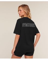 GYMSHARK - Trace Graphic Oversized T-Shirt - Lyst