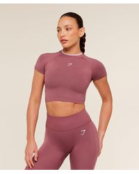 GYMSHARK - Interval Seamless Short Sleeve Crop Top - Lyst