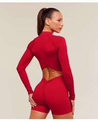 GYMSHARK - Dipped Long Sleeve 1/4 Zip Jacket - Lyst