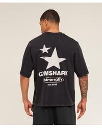 GYMSHARK - Strength Stars Washed Graphic T-Shirt - Lyst