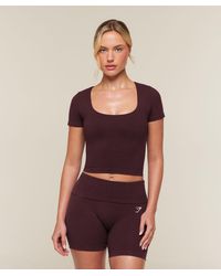 GYMSHARK - Cottonmove Midi Short Sleeve Top - Lyst