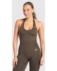 GYMSHARK - Vital Halter Neck Tank With Shelf - Lyst