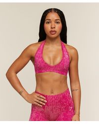 GYMSHARK - Adapt Animal X Whitney Halter Neck Sports Bra - Lyst