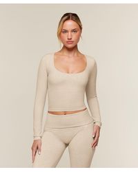 GYMSHARK - Cottonmove Midi Long Sleeve Top - Lyst
